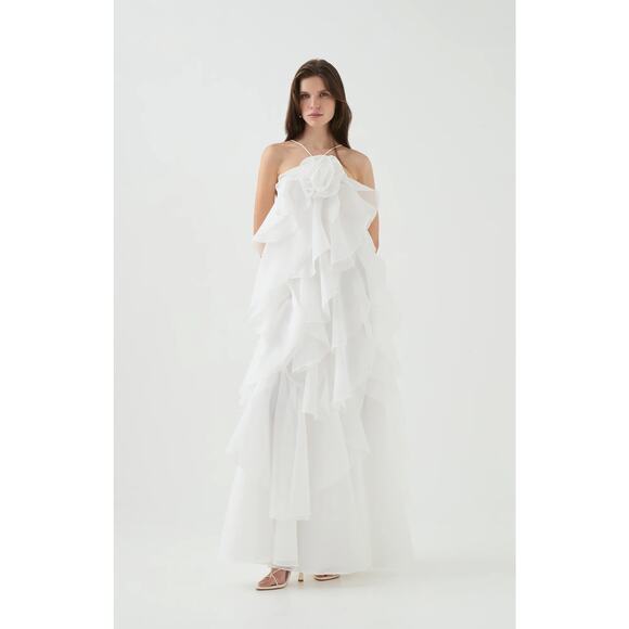 Aje. Dresses & Skirts - Aje Pandorea Layered Maxi Dress Ivory White